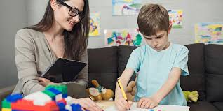 Behavioral health provider working with a child